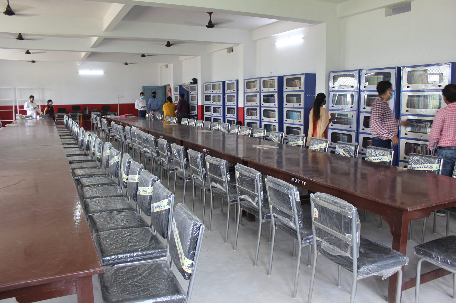 Library tables and book cabinets